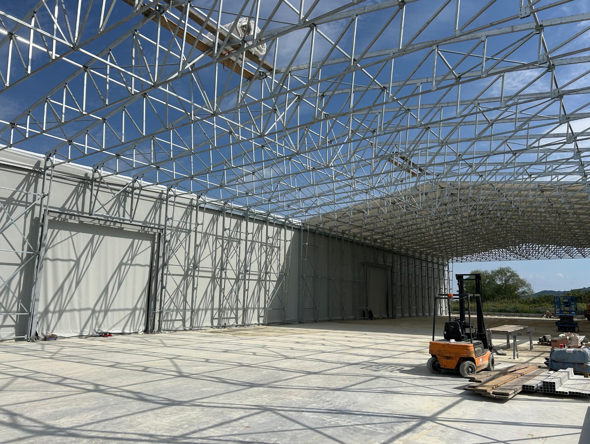 grandi coperture industriali in pvc